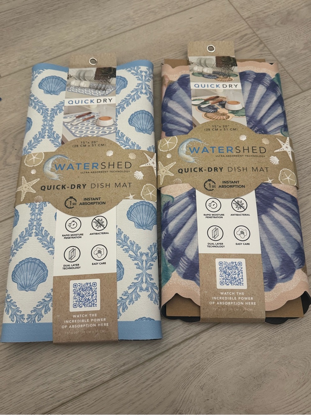 Quick-Dry Dish Mats - 2 Sets